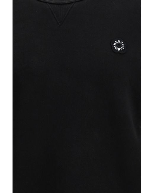 KENZO Black Boke Flower 2.0 Embroidered Cotton Sweatshirt for men