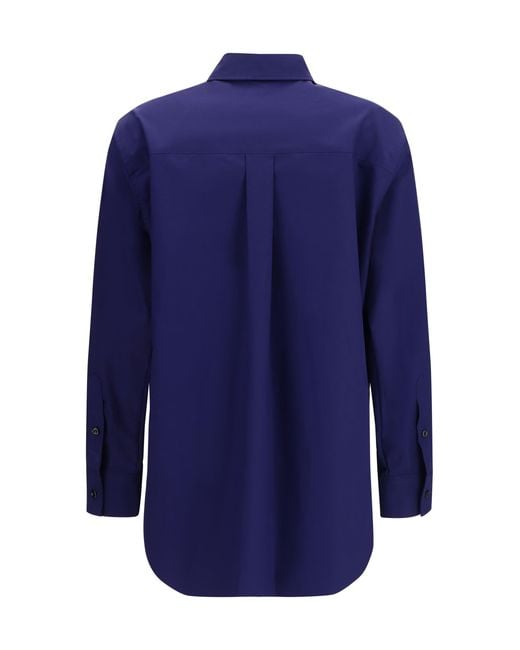 Fendi Blue Ajour Motif Shirt