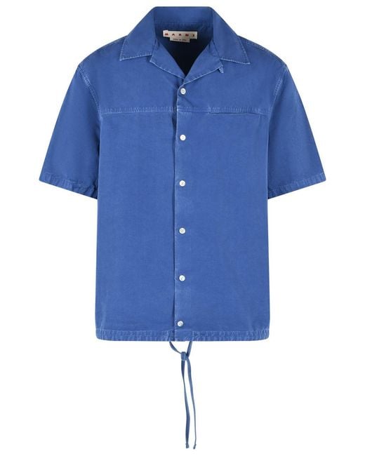 Marni Blue Cotton Shirt for men