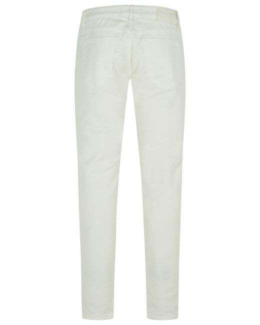 Pt05 White 'Swing' Cotton Jeans for men