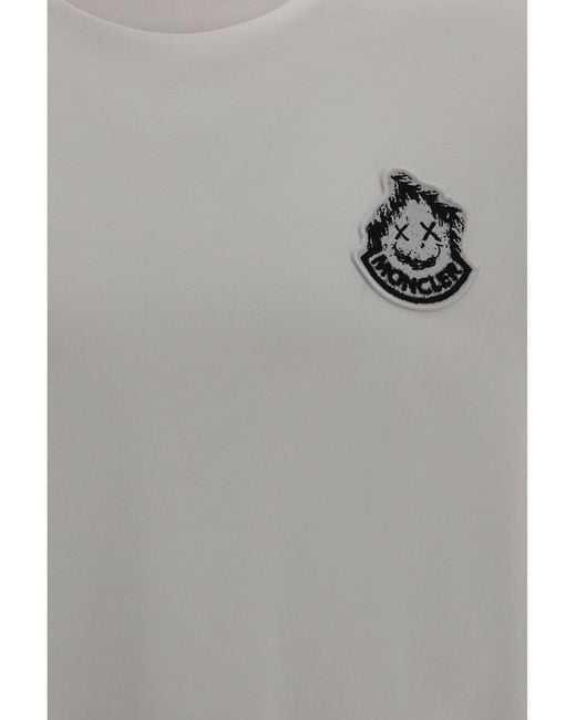Moncler Gray Logo Cotton T-Shirt for men