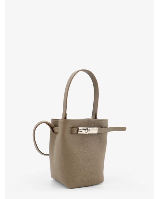 Longchamp Natural Le Smart Leather Bucket Bag