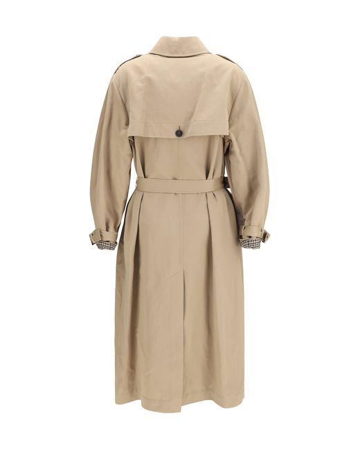 Brunello Cucinelli Natural Belted Trench Coat