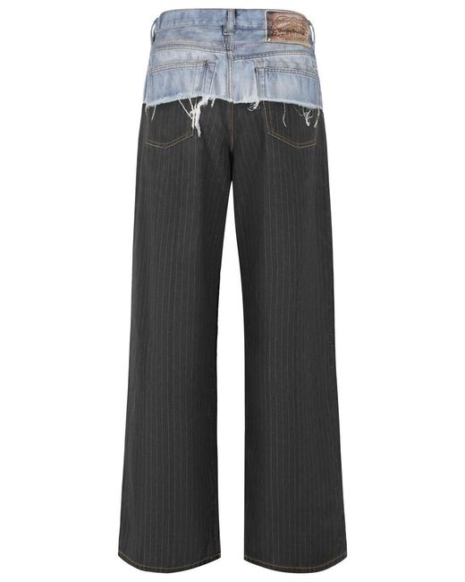 Acne Gray Cotton Jeans for men