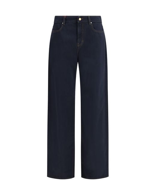 Max Mara Blue Baggy Pants