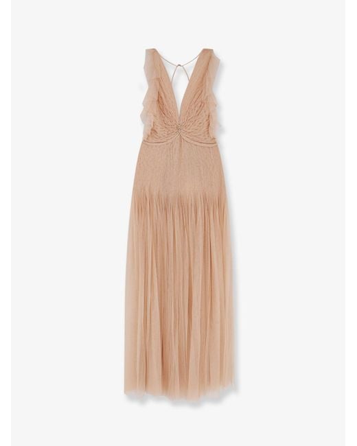 Elisabetta Franchi White Evening Gown Rhinestones