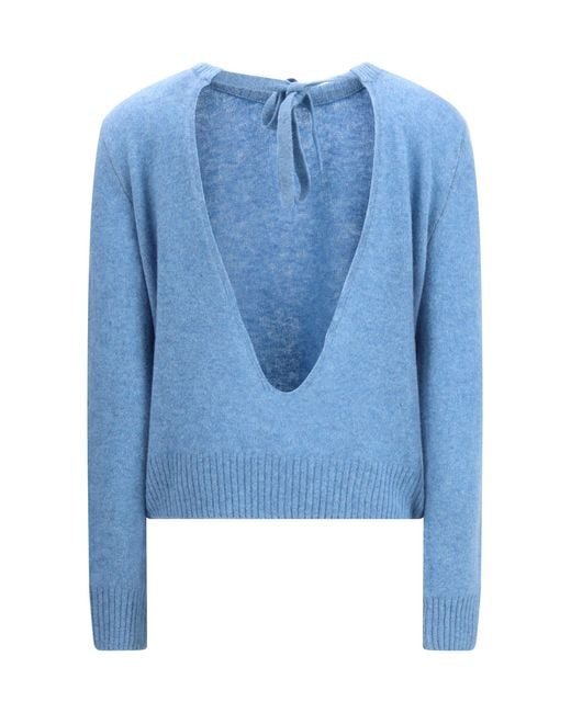 Marni Blue Long-Sleeved Crewneck Sweater