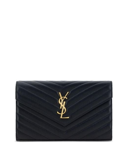 Saint Laurent Black "Cassandre" Pouch With Chain