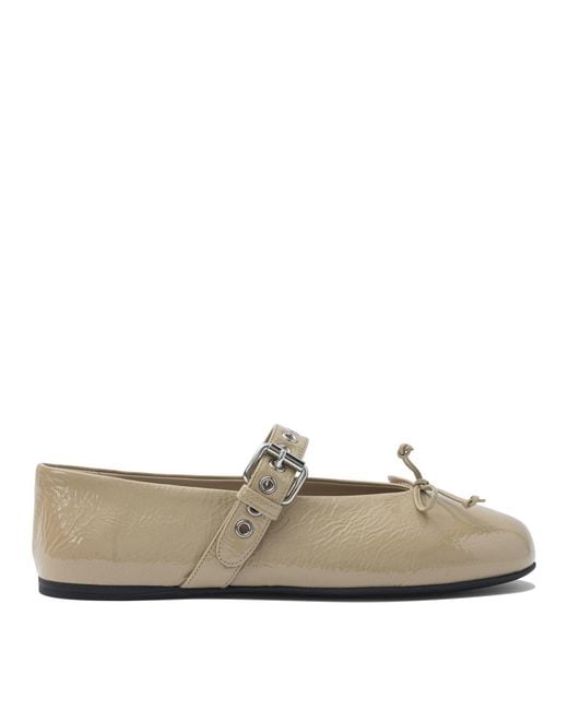 Miu Miu Natural Flat Ballerinas