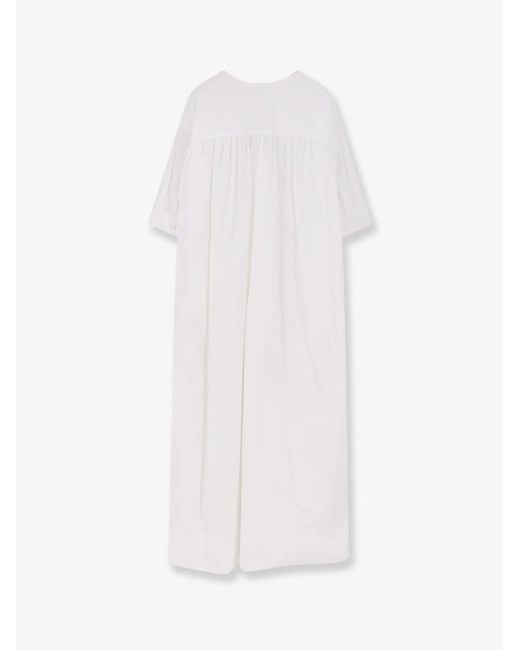 Aspesi White Cotton Long Dress