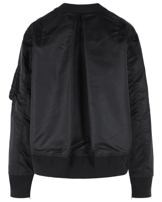 Sacai Black Cotton Blend Cardigan