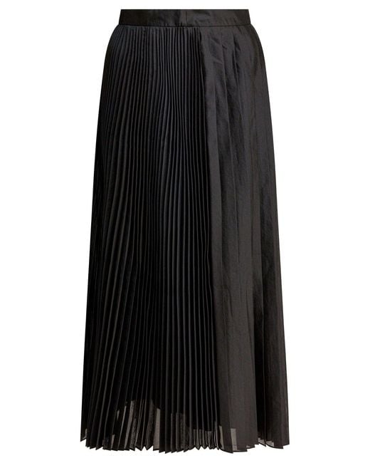 Sandbeige Black Polyester Skirt