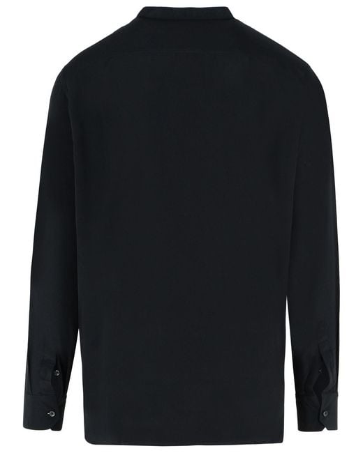 Laneus Blue Silk Shirt for men