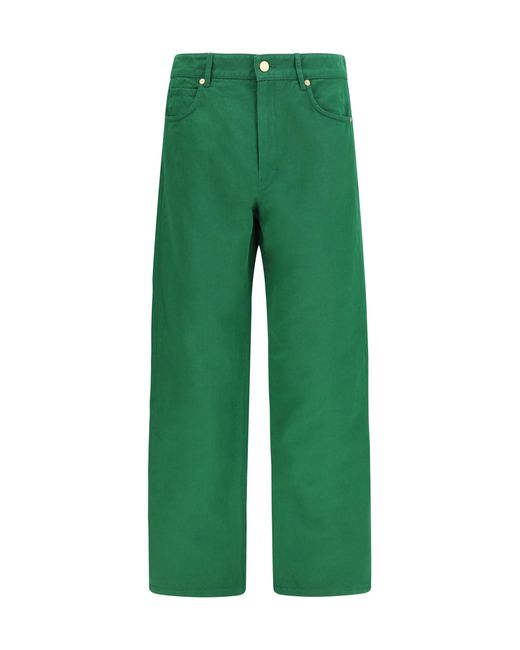 Max Mara Green 'S Maxmara Cotton And Linen Pants