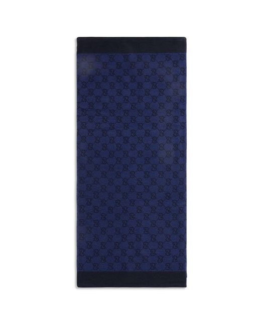 Gucci Blue Gg Cotton Terry Towel