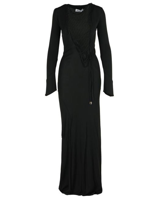 The Attico Black Viscose Dress