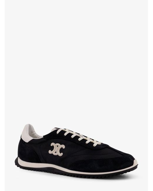 Céline Black Racer Nylon Sneakers With Triomphe Logo On The Side for men