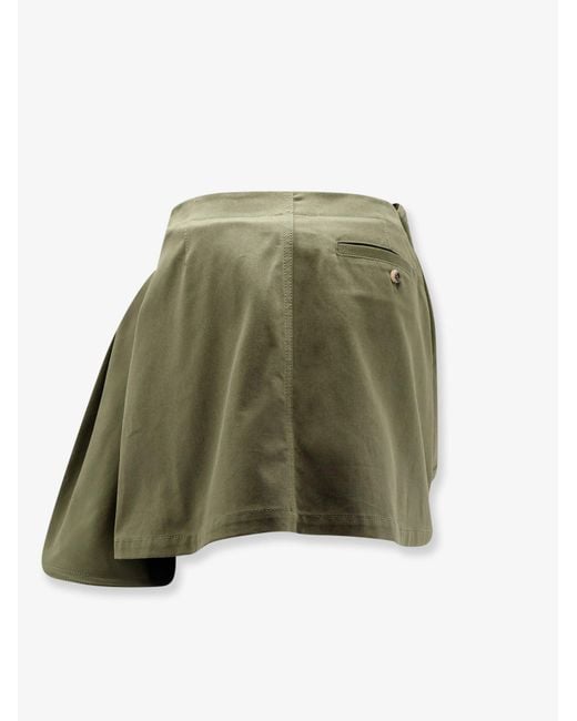 Dior Green Dior Canvas Mini Skirt With Maxi Bow