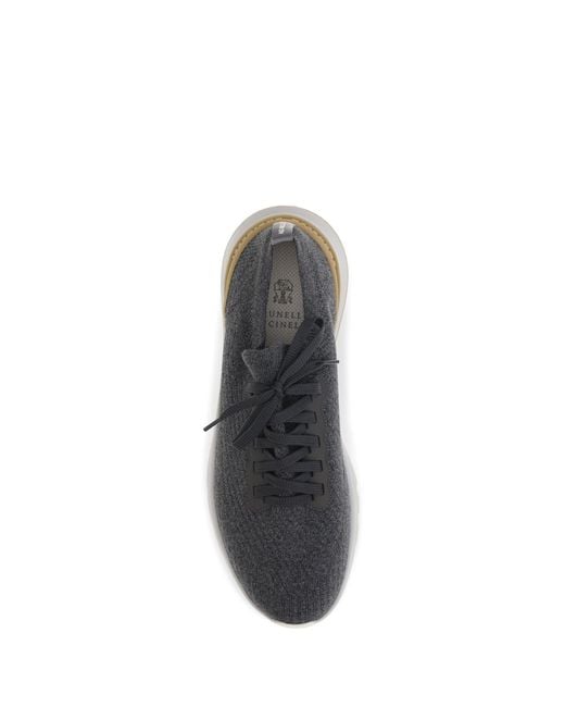 Brunello Cucinelli White Sneakers Cotton Upper for men