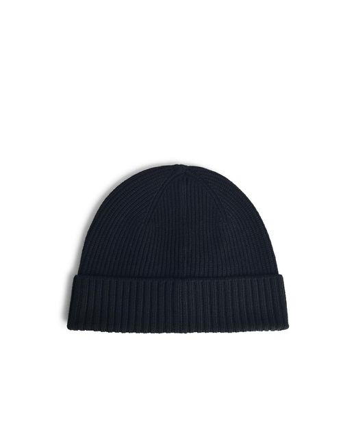 Seven Gauge Blue Wool Beanie for men