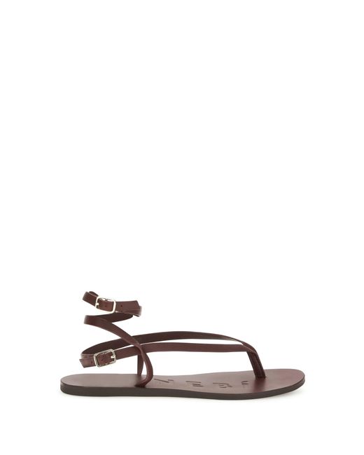 Manebí White Leather Sandals