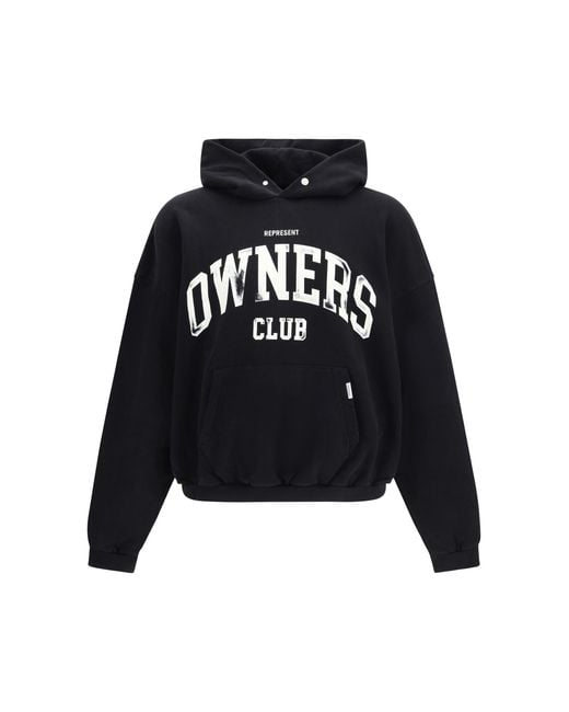 Represent Black Owners Club Hoodie Jet for men