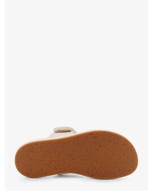Pinko Natural Fiona Low Leather Sandals