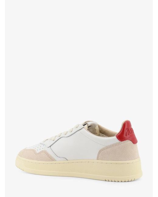 Autry White Medalist Low Leather Sneakers for men