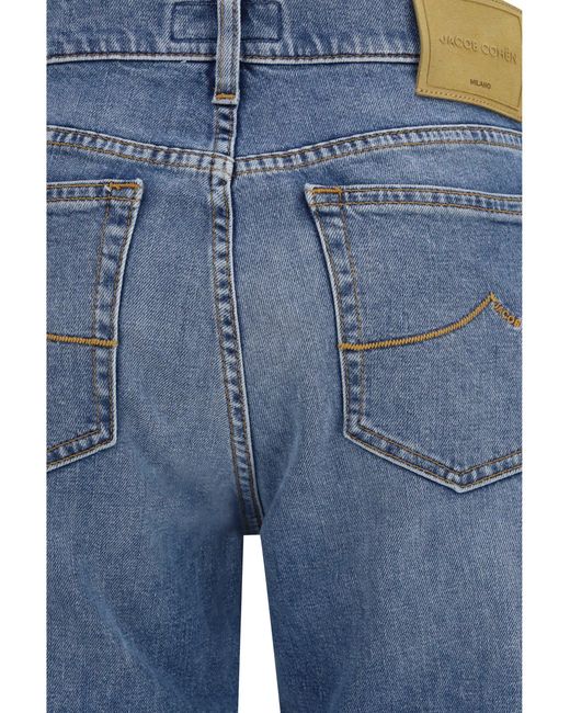 Jacob Cohen Blue Claire Mid-Rise Straight Jeans