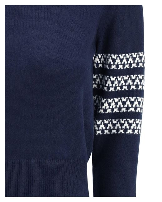 Thom Browne Blue Holiday Hector Sweater