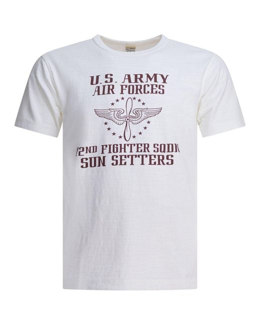 Buzz Rickson's White 72Nd Fighter Sq T-Shirts for men