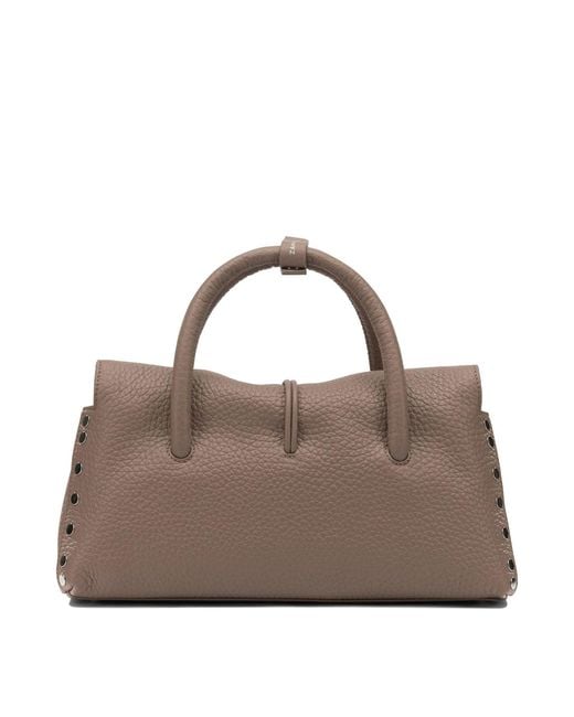 Zanellato Metallic Handbags Brown