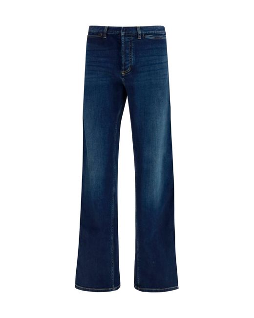 Gucci Blue Jeans With Web Stripe