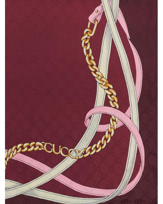 Gucci Red Silk Foulard