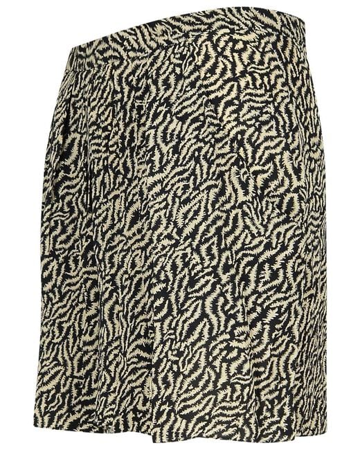 Isabel Marant Black 'Violaine' Two-Tone Viscose Miniskirt