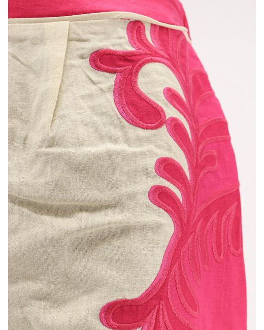 Farm Rio Red Trousers Linen-Blend