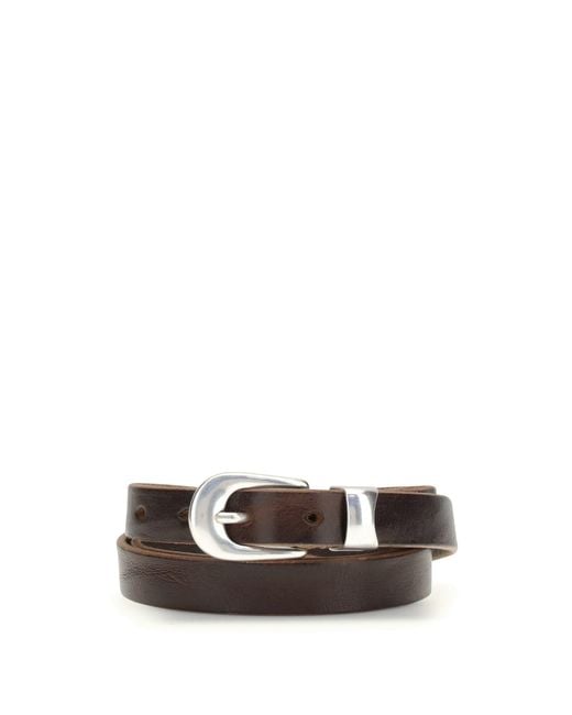 Our Legacy White Leather Belt for men
