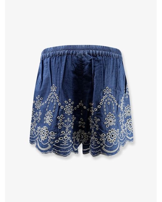 Mc2 Saint Barth Blue Shorts Amani Cotton