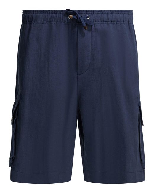 Brunello Cucinelli Blue Short Cargo for men