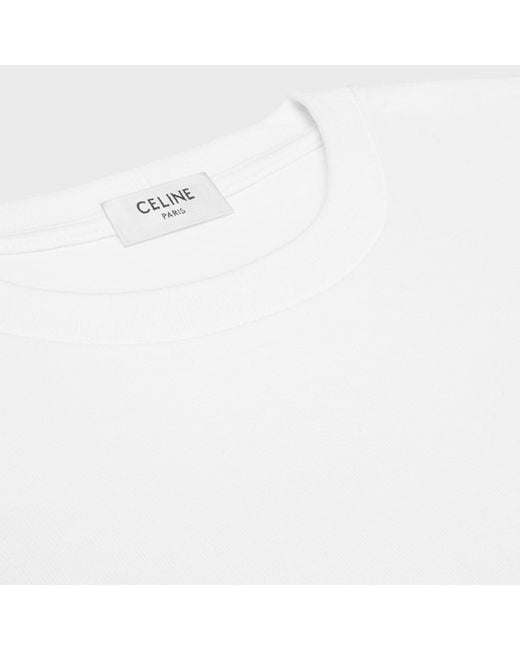 Céline White Triomphe Relaxed Fit T-Shirt for men