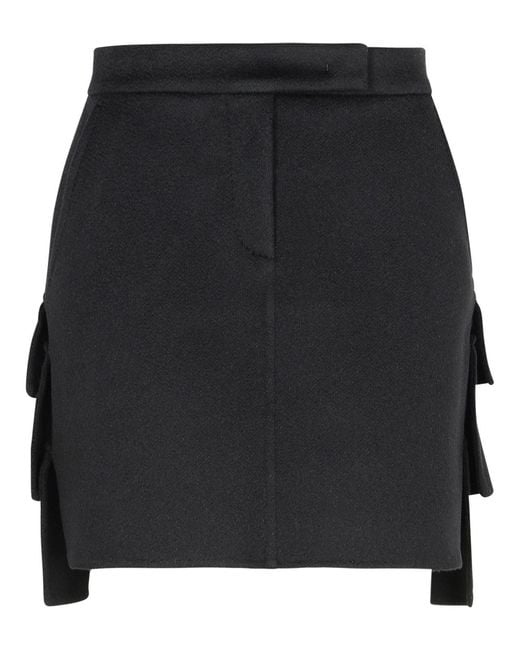 Max Mara Black 'Dear' Camel Miniskirt