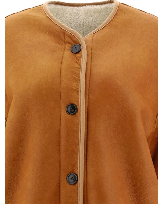 Giovi Natural Reversible Shearling Jacket Jackets