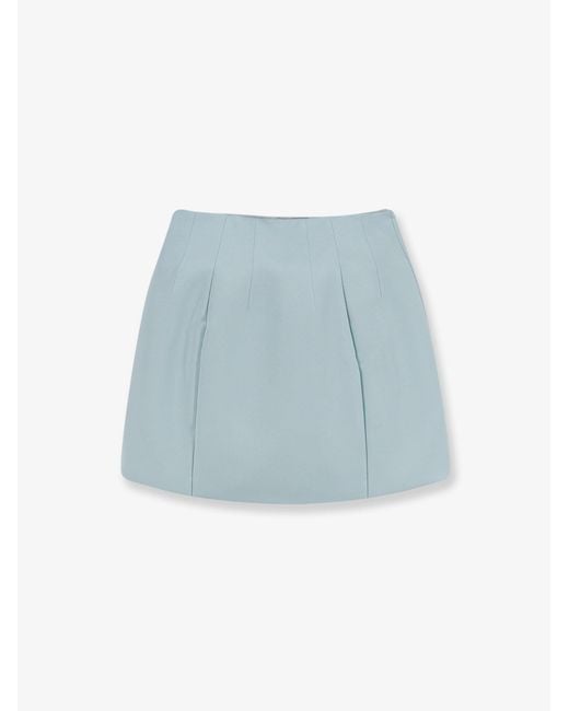retroféte Blue Asta Satin Skirt