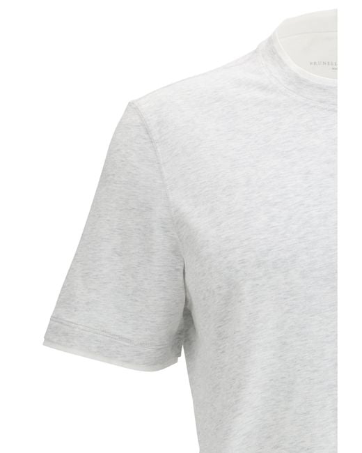 Brunello Cucinelli White T-Shirts for men