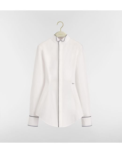 Dior White Cotton Slim Shirt