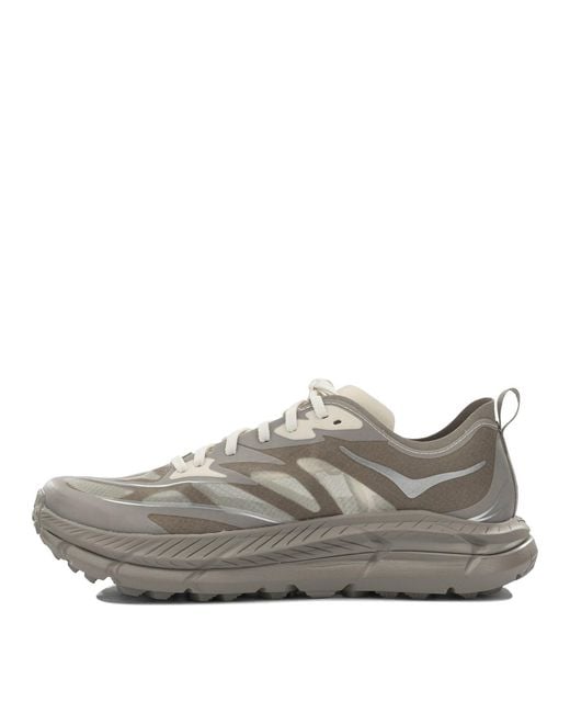 Hoka One One Gray Mafate Speed 4 Lite Low-Top Nylon Sneakers