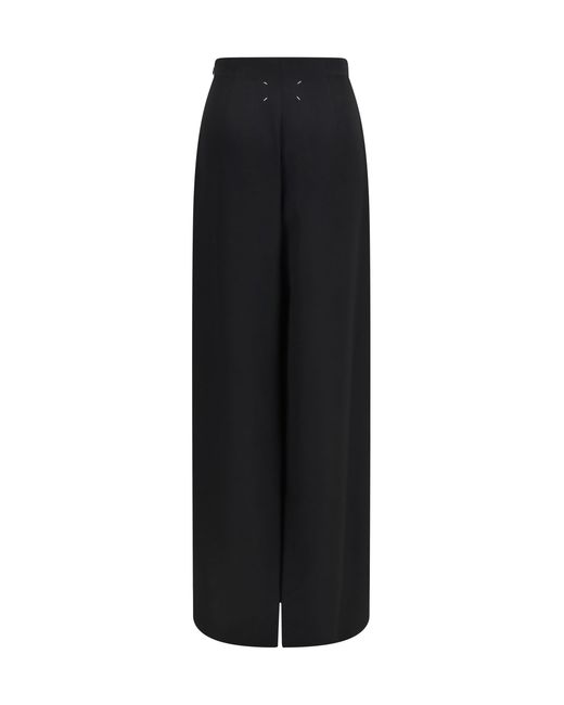 Margiela Black Long Skirt With Back Slit
