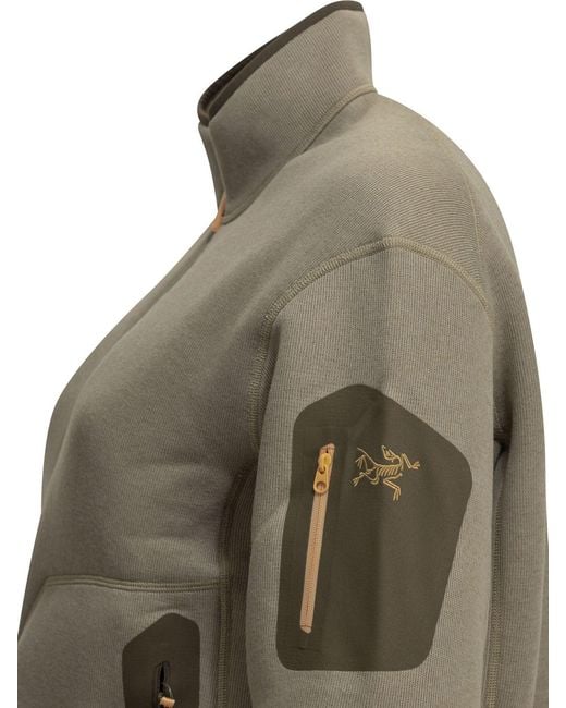 Arc'teryx Green Covert Half-Zip Sweatshirt