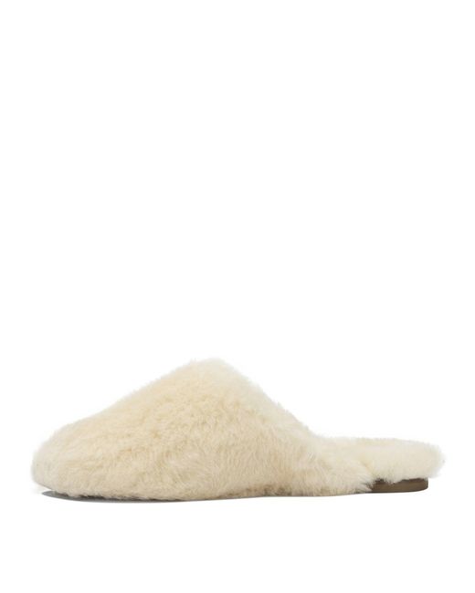 Aeyde White "Rega" Slippers