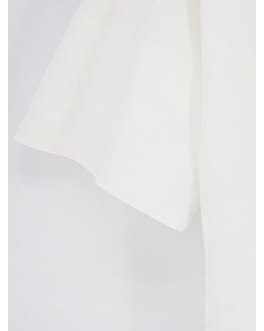 Max Mara White Mxpsospiro Linen And Viscosa Shirt